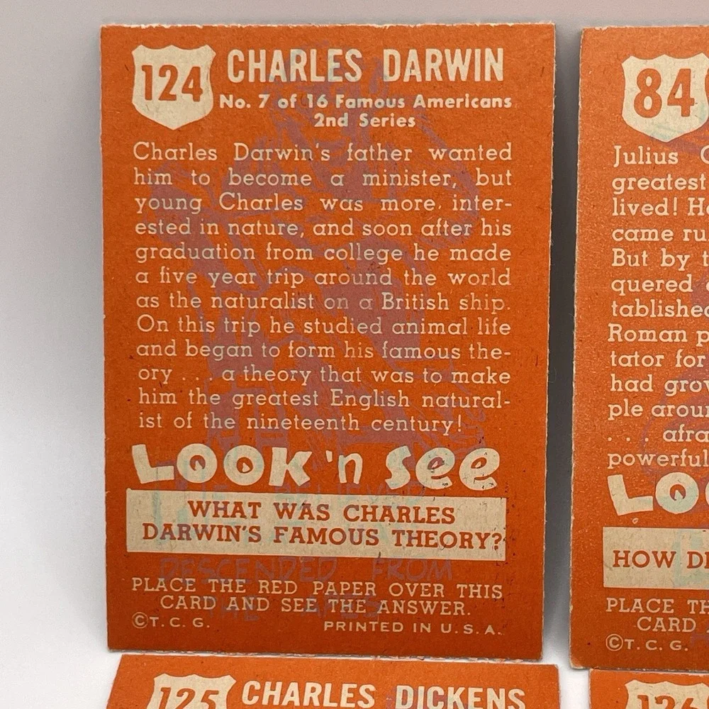 Vintage Topps LOOK N‎ SEE Collectible Trading Cards LOT of 10